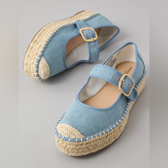 Espadrilles American Eagle – Taille US 12 – Couleur Violet/or – Semelle Compensée – Neuf Sans Boîte